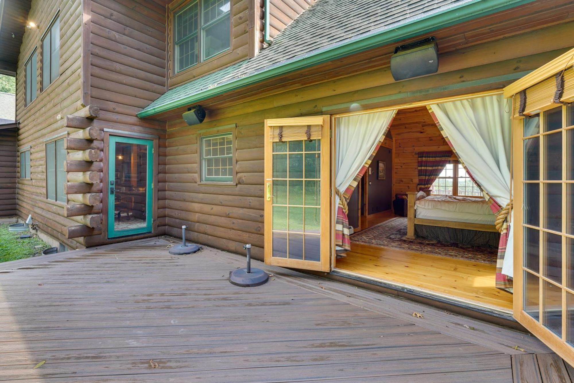 Luxury Log Cabin With Ev Charger And Mtn Views! Blairstown Exterior foto